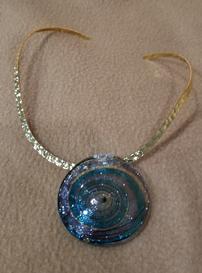 Murano Glass Designer Pendant with Gold Collar 202//273